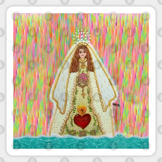 Virgencita del Valle Sticker by DoritaArtes